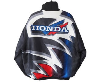 Vintage HONDA Racing Team Akito Jacket Full Zip Size XL/XXL 90s