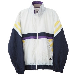 Vintage PUMA Track Jacket Full Zip Size M 90s classic sport windbreaker