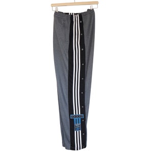 Adidas Vintage Style Retro Track Pants Big Logo Zip Three Stripes Sz M  Trefoil