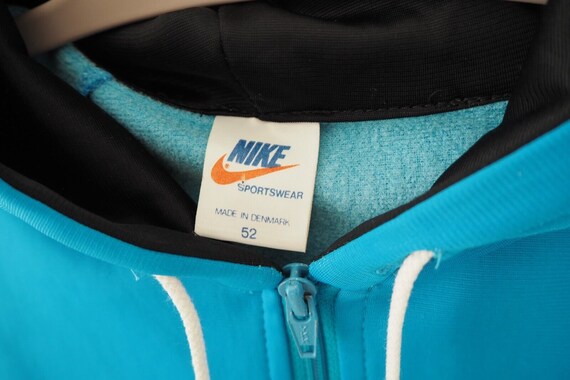 Vintage NIKE Hoodie Jumper Size L 80s hooded poly… - image 4