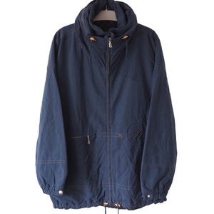 Veste de ski vintage BOGNER des années 90 bleu marine retro wear taille L/XL zip intégral sport style ski de luxe rétro