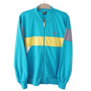 ヴィンテージ NIKE ボンバースタイル トラックジャケット フルジップ サイズ L ブルー 80年代 スポーツウェア ライトウェア スポーツジャケット