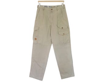 Vintage FJALLRAVEN Pants Size XL Men's Beige Outdoor Authentic