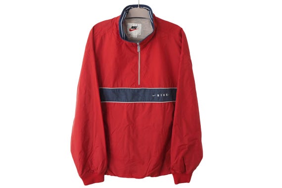 ジャケット・アウター 90s NIKE Half Zip Anorak Hoodie Vintage Retro 90s Nike Anorak Windbreaker 1/2 Zip Colorblock
