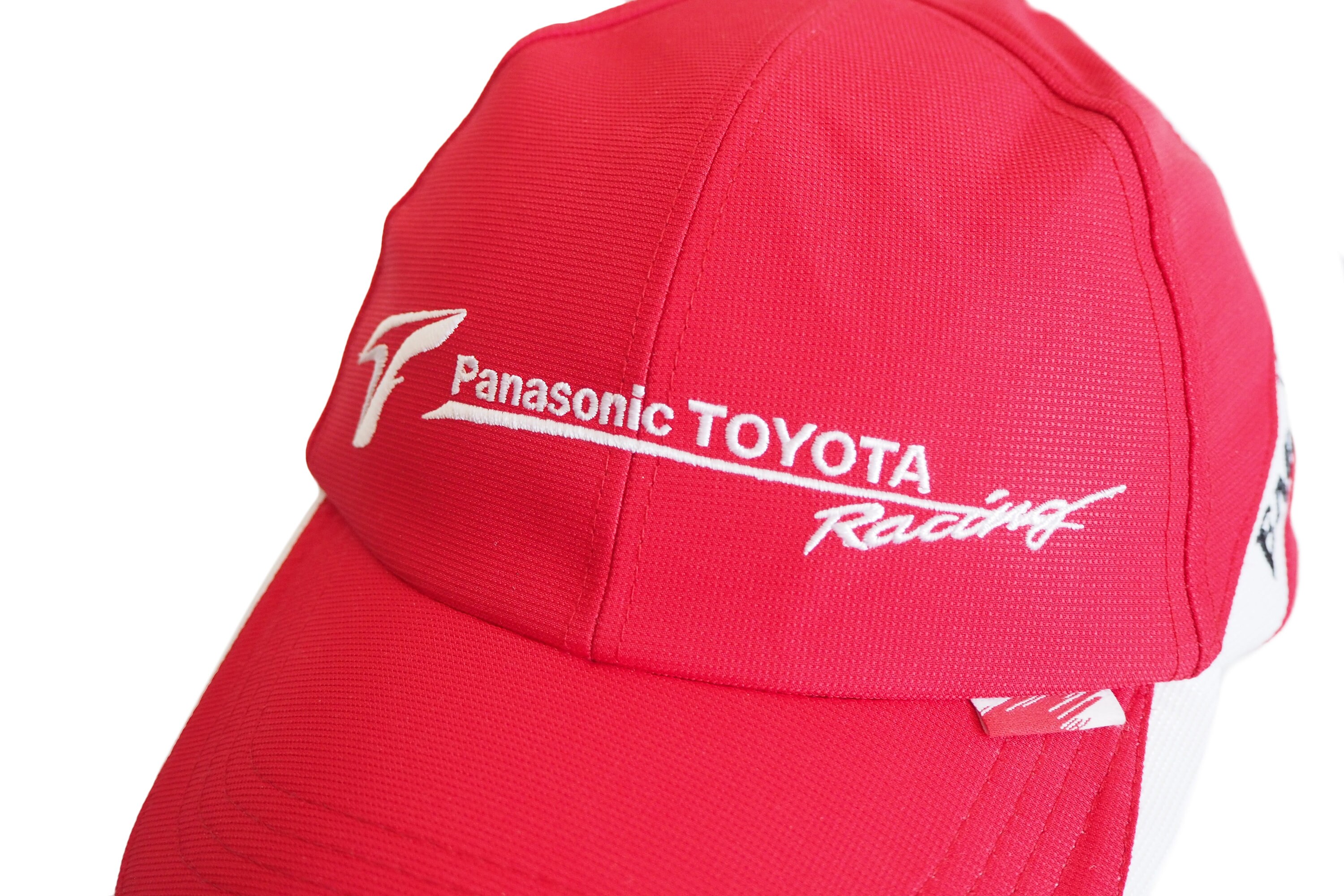 Vintage Panasonic Toyota Racing Cap Big Logo Red 00s Race Formula