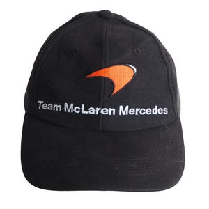 Vintage McLaren Mercedes F1 Team Cap black hat Formula 1 racing low profile hat
