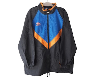 Vintage UMBRO Jacket Men's Size L Retro 90's Sport Wear Blue
