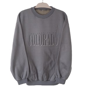 Vintage University Of Colorado Sweatshirt cotton Crewneck gray Size L/XL 90s USA sport style college jumper