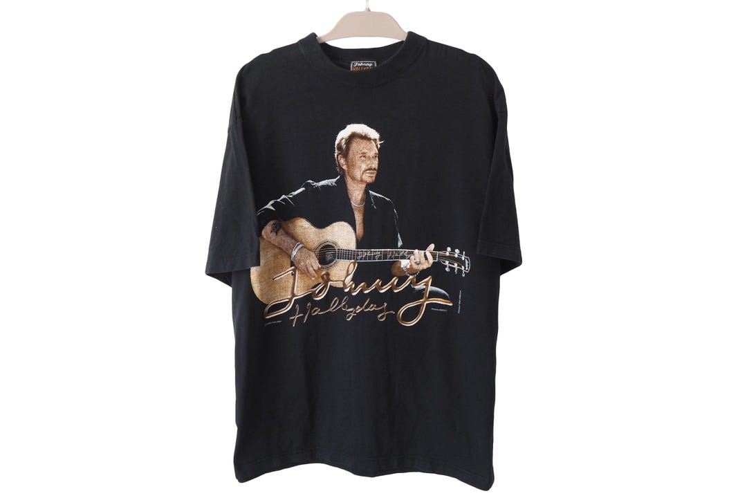 90'S Johnny Hallyday Band T-Shirt, Band Tee, Men's L, Vintage /eaa450508