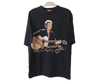 Tshirt vintage johnny hallyday tshirt de musique vintage tee