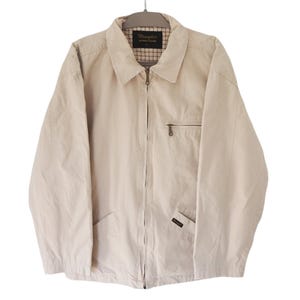 Vintage WRANGLER Jacke Größe XL beige 90er Full-Zipper leichte Freizeitkleidung