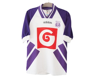 adidasアンデルレヒトホーム94/95 ANDERLECHT 1994 1995 HOME SHIRT FOOTBALL SOCCER JERSEY