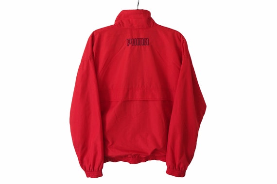 PUMA 赤 ジップアップジャケット Vintage PUMA International Jacket Full Zip Size S/M 90s