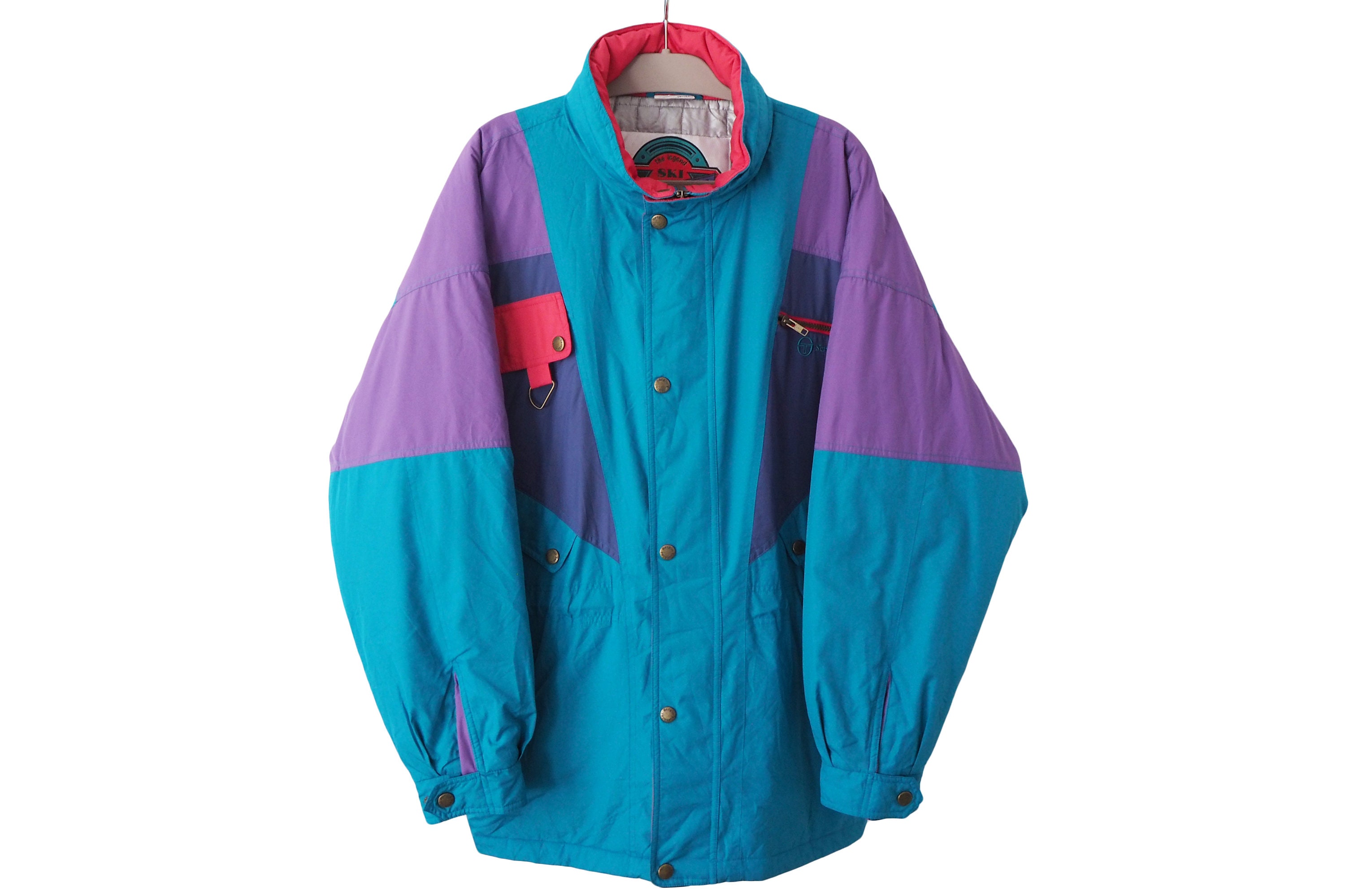 Vintage SERGIO TACCHINI Jacket Full Zip Ski 90s Outdoor Size Vintage SERGIO TACCHINI Jacket Full Zip Ski 90s Outdoor Size