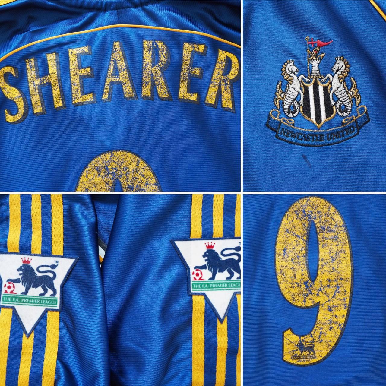 こ*う様 ニューカッスル・ユナイテッド ジャージ SHEARER 9 9 SHEARER NEWCASTLE UNITED FC 1995-97 HOME SHIRT ADIDAS