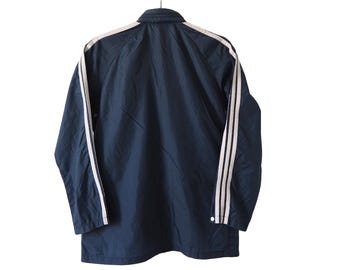 Vintage ADIDAS Jacket Full Zip Blue Sport Women's Size S 80s