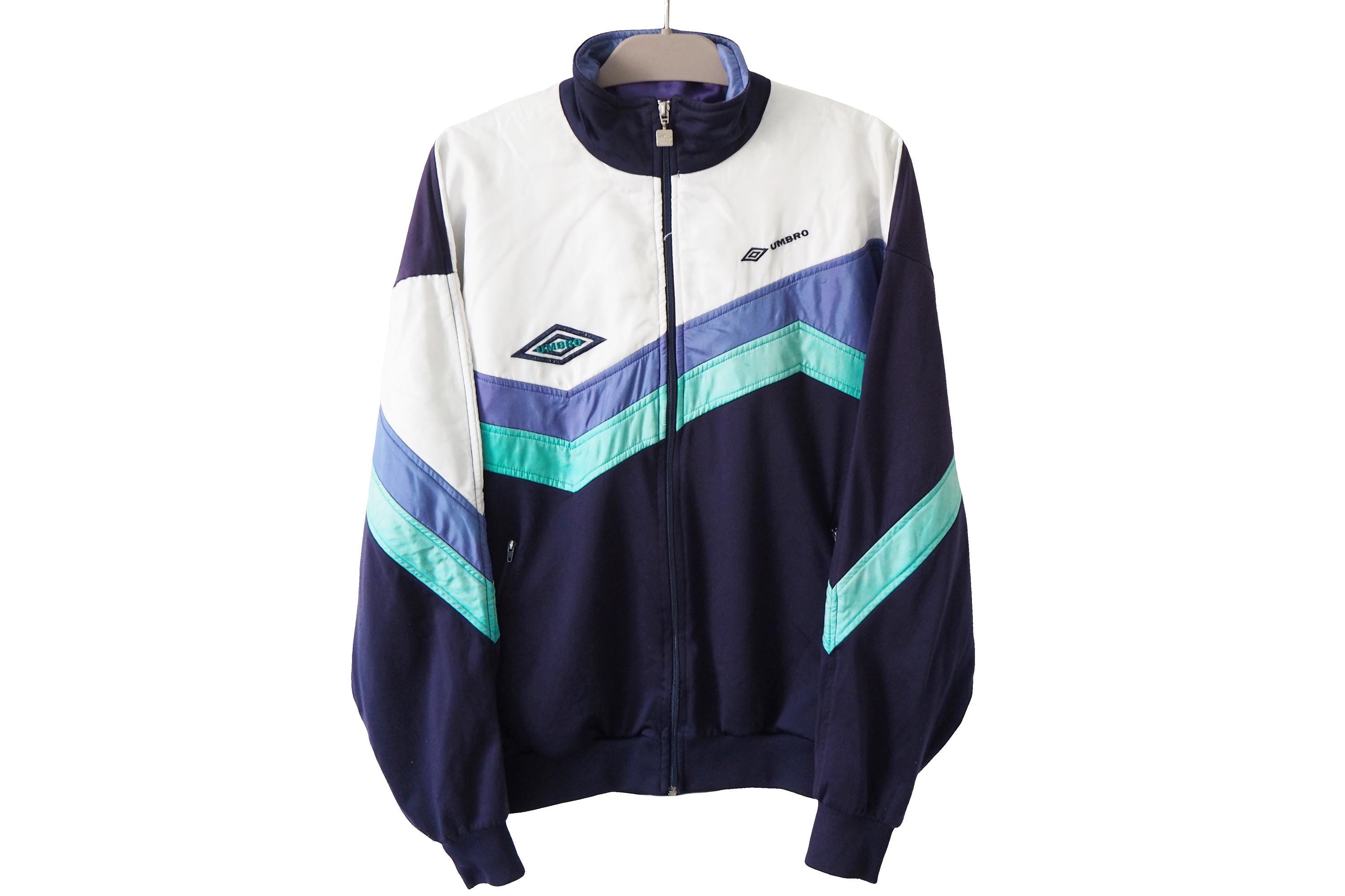 Vintage UMBRO Track Jacket Full Zip 90s black yellow Size S sport style