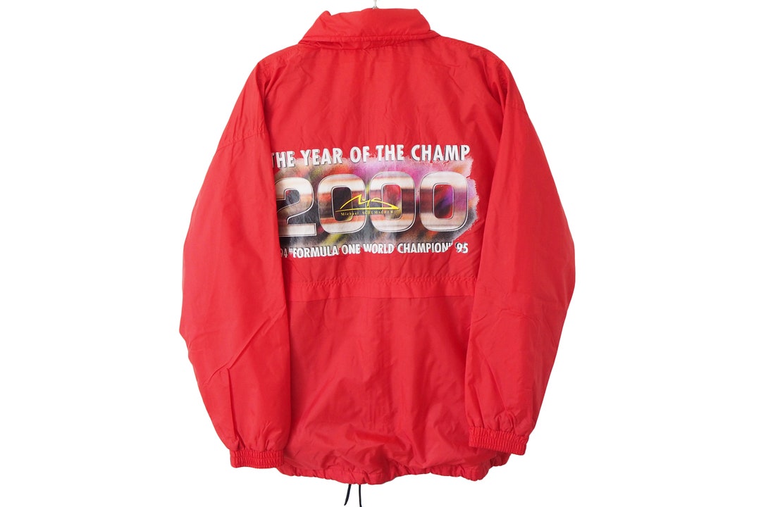 Veste Vintage Ferrari F1 Michael Schumacher Années 90 - Taille XXL - Rouge - Occasion