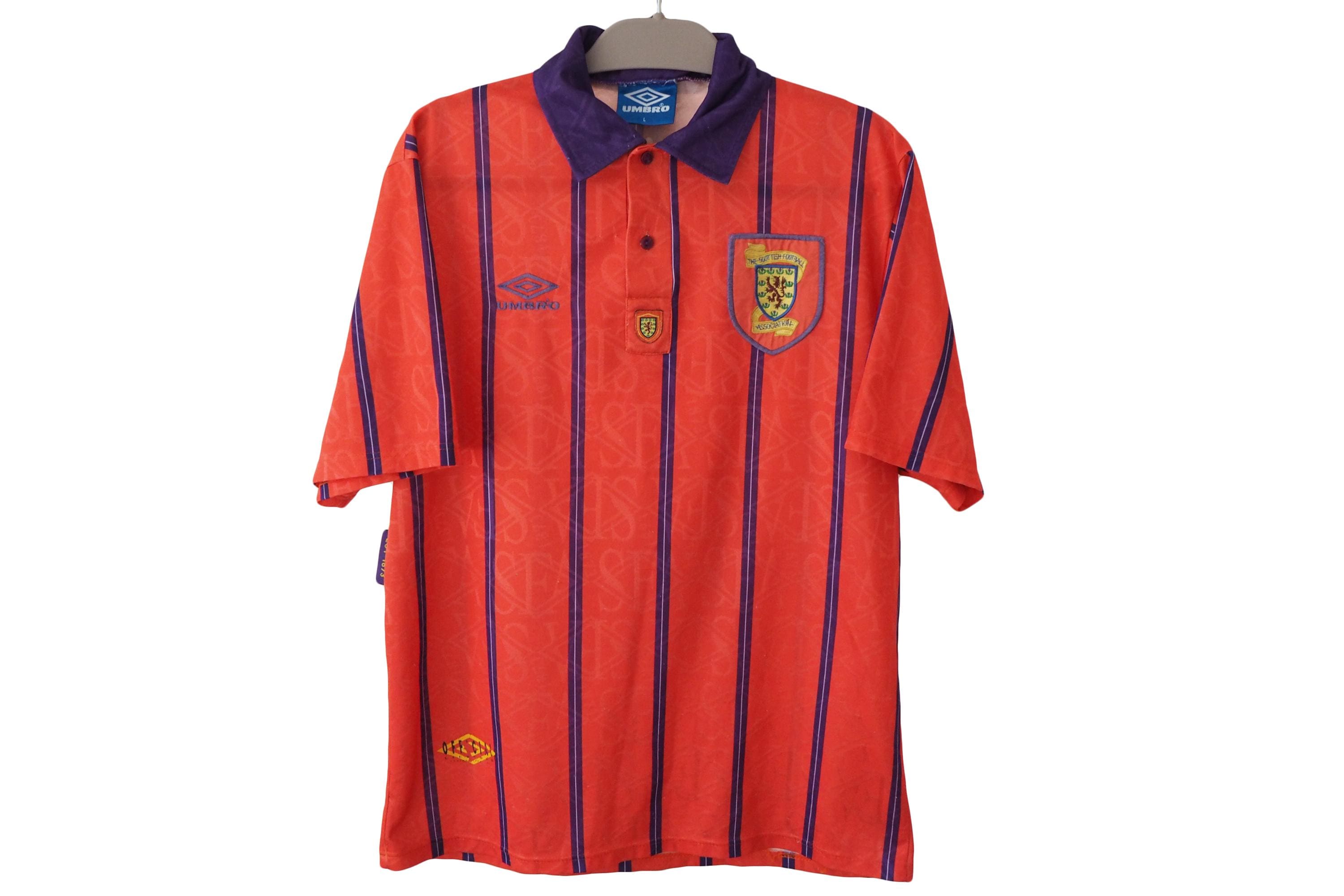 Vintage SCOTLAND Team 1993 Umbro Jersey T-shirt Size L Football