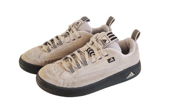 Vintage Adidas Sneakers Suede retro 90s rare trai… - image 3