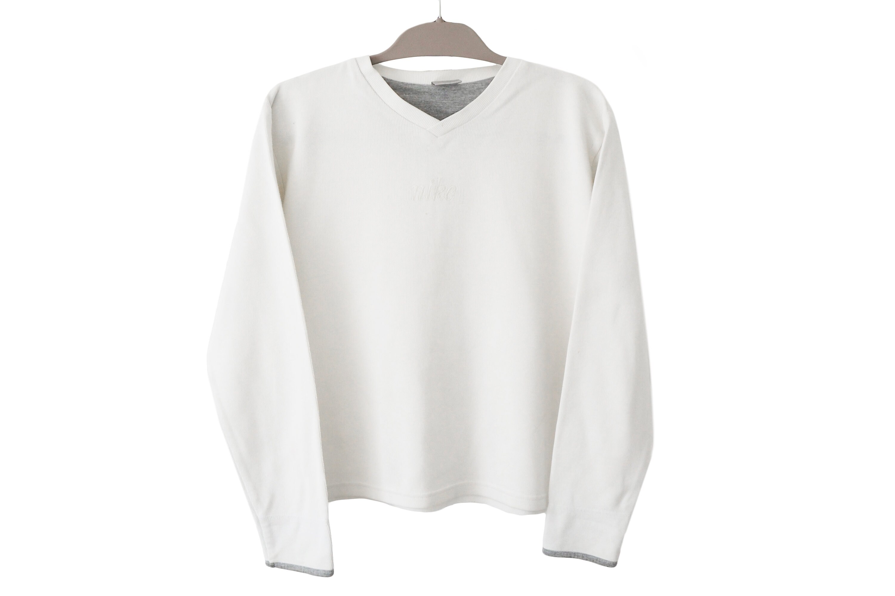 Vintage NIKE Sweatshirt white crewneck small logo jumper Size women's M 00's