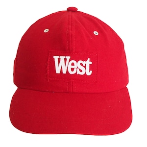 Vintage WEST Cap große Logo 80er 90er Zigaretten Kollektion USA Hut Size S rot