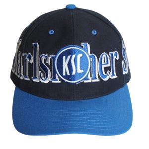 Vintage Karlsruher SC Cap 90s football sport hat big logo Bundesliga 1