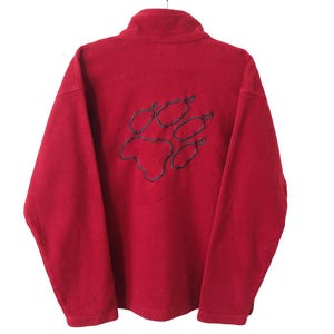 Vintage JACK WOLFSKIN Fleece Sweater 1/4 Zip Size L big logo outdoor 00s jumper