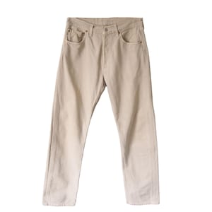 Vintage LEVI&#39;S 501 Jeans Pants W 32 L 32 90s denim trousers Beige made in UK