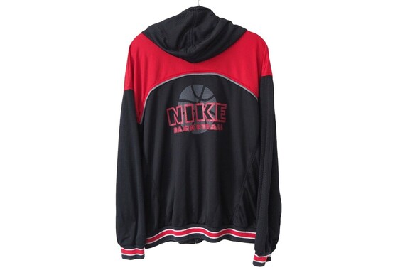 トップス 90's NIKE Basketball Track Jacket HIPHOP Vintage NIKE Basketball Track Jacket Hooded Full Zip Size XL
