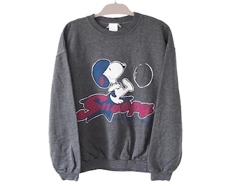 Vintage Snoopy Sweatshirt gray crewneck size M 90s big logo Disney cartoon