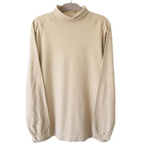Vintage NIKE Turtleneck Sweatshirt beige jumper Size XL 90s oversized