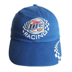 Vintage Miller Lite Rusty Wallace Racing Cap big logo NASCAR 90&#39;s collection USA
