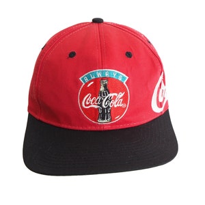Vintage Coca-Cola Cap 90er Jahre Sport Cap rot USA Marke Drink
