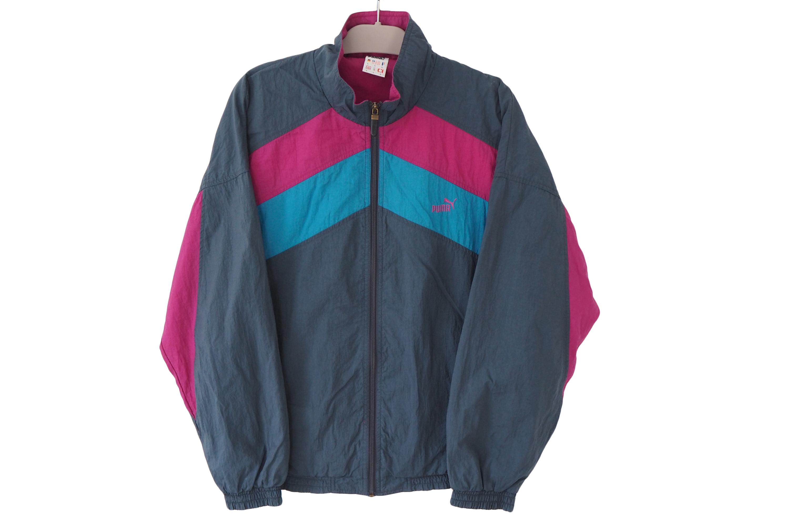 90's〜 PUMA Pile Fabric Track Jacket Rare Glanz Puma Track Jacket 1990 Wind Jacket Windbreaker