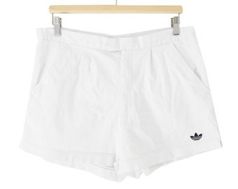 Vintage ADIDAS Tennis Shorts 90's Sport Retro Classic Size XL White