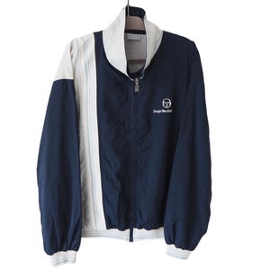 Vintage SERGIO TACCHINI Track Jacket Full Zip classic sport 90s blue Size XXL