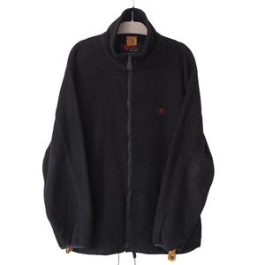 Vintage FJALLRAVEN Fleece Full Zip Sweater Size XL black outdoor ski jumper 00s winter pullover