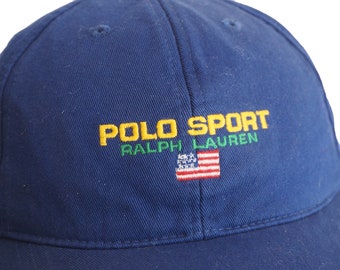 Vintage POLO SPORT by Ralph Lauren Cap Big Logo 90s USA