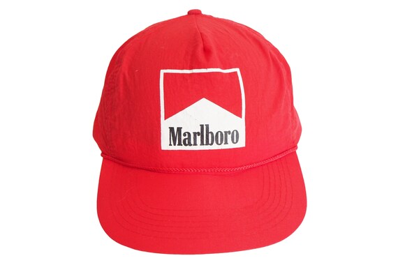 Vintage MARLBORO Cap großes Logo rot 90er Jahre Zigaretten 