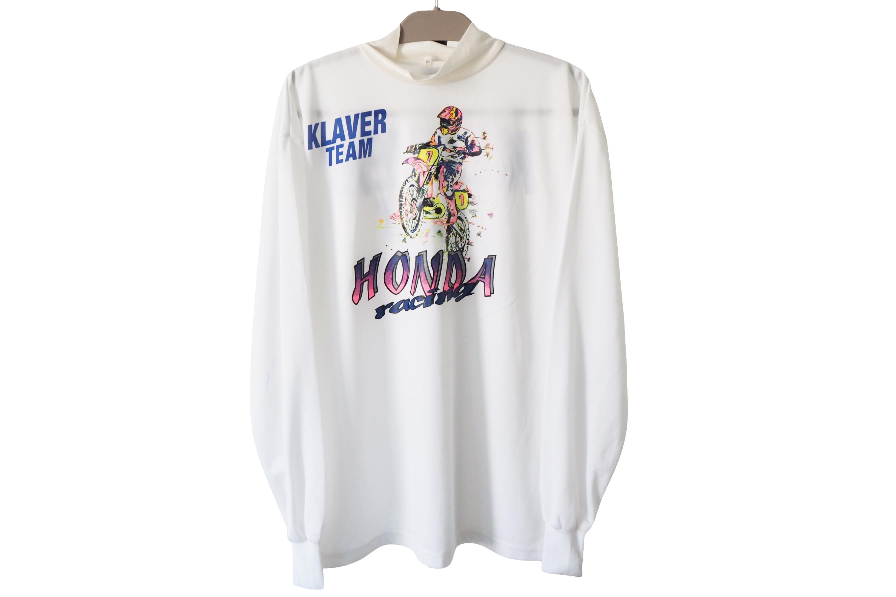 Vintage HONDA Klaver Team Jersey T-Shirt Long Sleeve Size S moto cross racing
