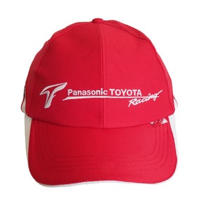 Vintage Panasonic Toyota Racing Cap big logo red 00s race Formula 1 team hat F1