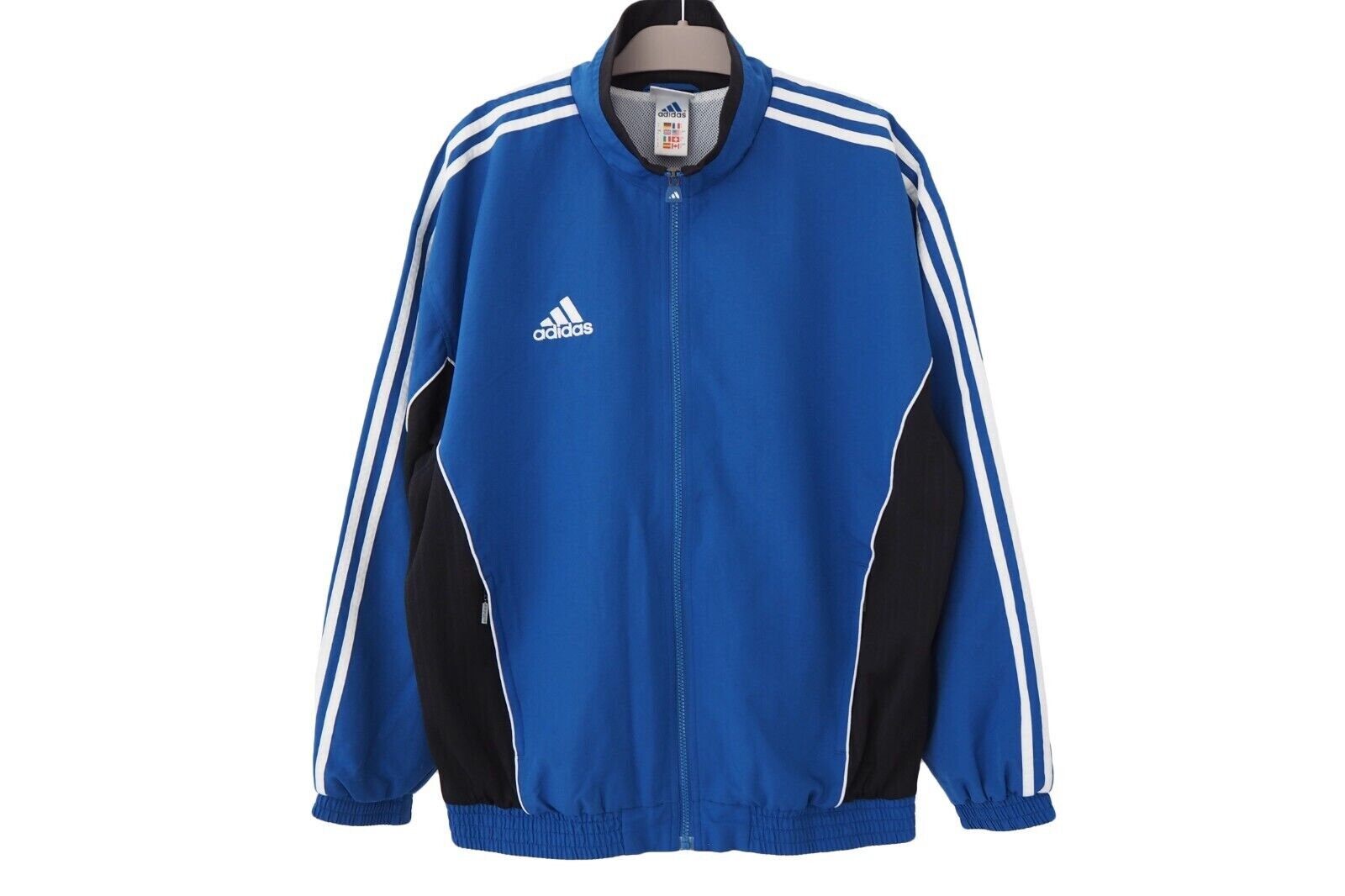 Vintage ADIDAS Track Jacket Full Zip Size XL blue sport classic three stripes