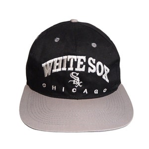 Vintage Chicago White Sox Cap 90s MLB sport hat black / gray USA baseball