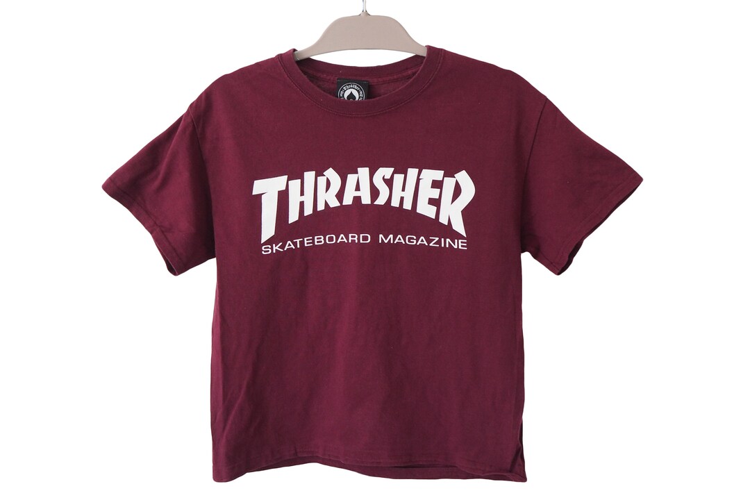 Thrasher surf/skate T-shirt, men's size M unclear black type Vintage Second Hand