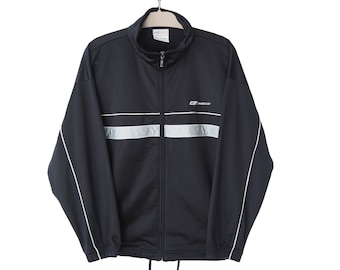 Vintage REEBOK Track Jacket Full Zip Size M navy blue 90s sport windbreaker