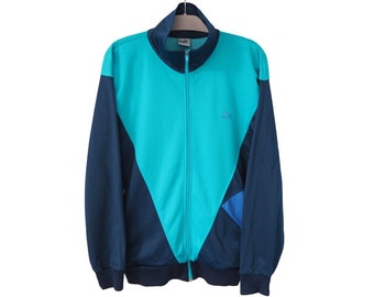 Vintage ADIDAS Track Jacket Full Zip Size L Blue 90s Sport