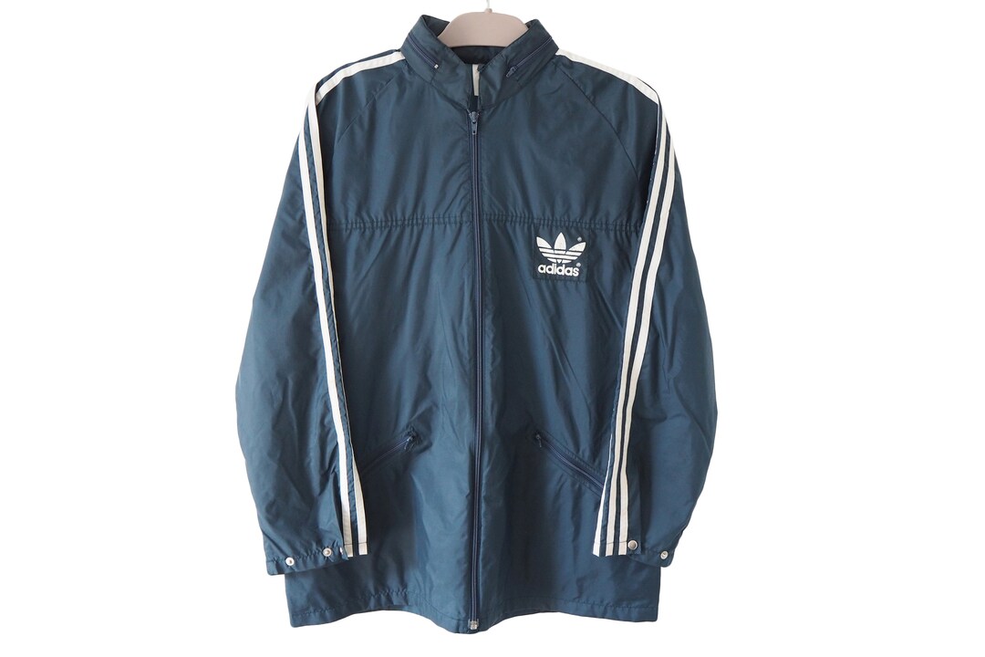 Vintage ADIDAS Jacket Full Zip Size S Blue Sport Classic Three Stripes 90s - Etsy Vintage ADIDAS Jacket Full Zip Size S Blue Sport Classic Three Stripes 90s - Etsy