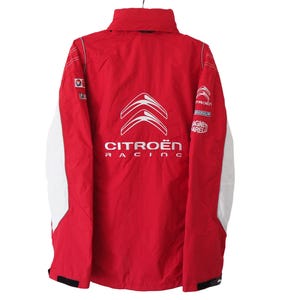 Vintage CITROEN Sport Team Jacket Full Zip Size XL racing 90s big logo red