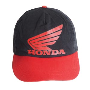 Vintage HONDA Racing Team Cap big logo 90s Japan race team hat Moto GP